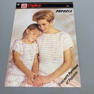 Vintage Copley Pattern, Popsicle 9001 Lady and Child Quick Knit Top 1987